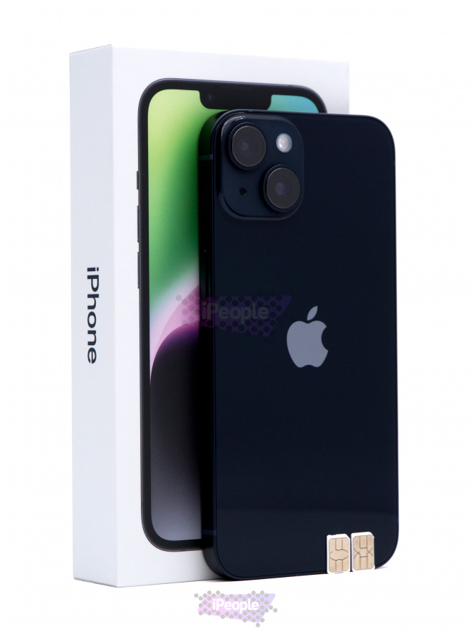 Фото Купить Apple iPhone 14 128Gb <br> Midnight (Тёмная ночь) Nano-Sim + Nano-Sim по низкой цене в Москве