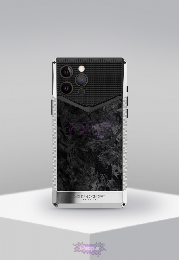Фото Купить Корпус Golden Concept SPC Silver Carbon для IPhone 13 по низкой цене в Москве