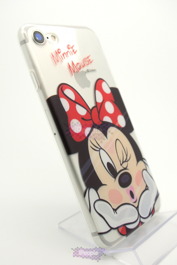 Фото Силиконовый чехол Kiss для iPhone 8 / 7, Minnie, Прозрачный
