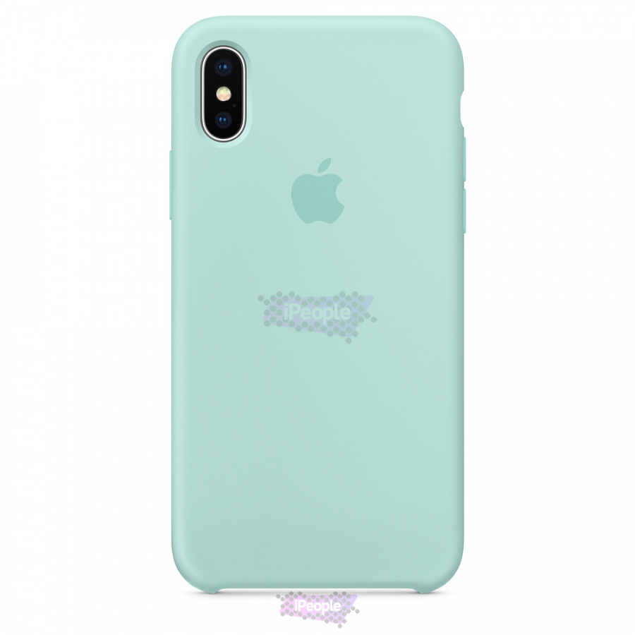 Фото Оригинальный чехол Apple iPhone X Silicone Case (MRRE2ZM/A) - Marine Green, Бирюзовый