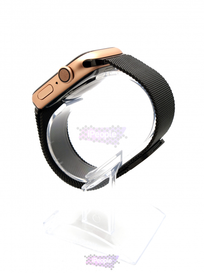 Фото Купить Браслет миланская петля для часов Apple Watch 44 / 42 мм (Чёрный) по низкой цене в Москве