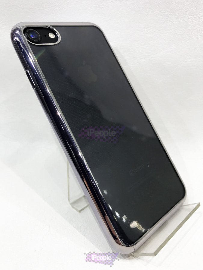 Фото Прозрачный чехол с цветной рамкой для iPhone 8 / 7, Чёрный