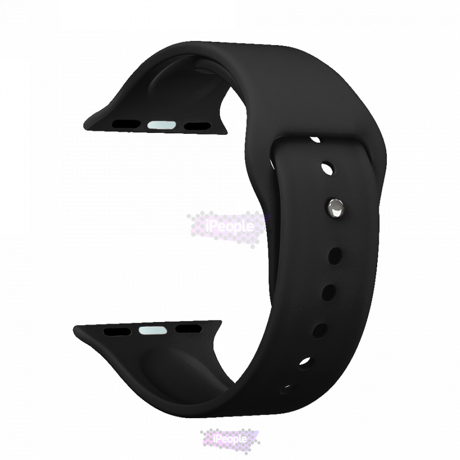 Фото Купить Ремешок Band Silicone для Apple Watch 42/44 мм, силиконовый (Чёрный) по низкой цене в Москве