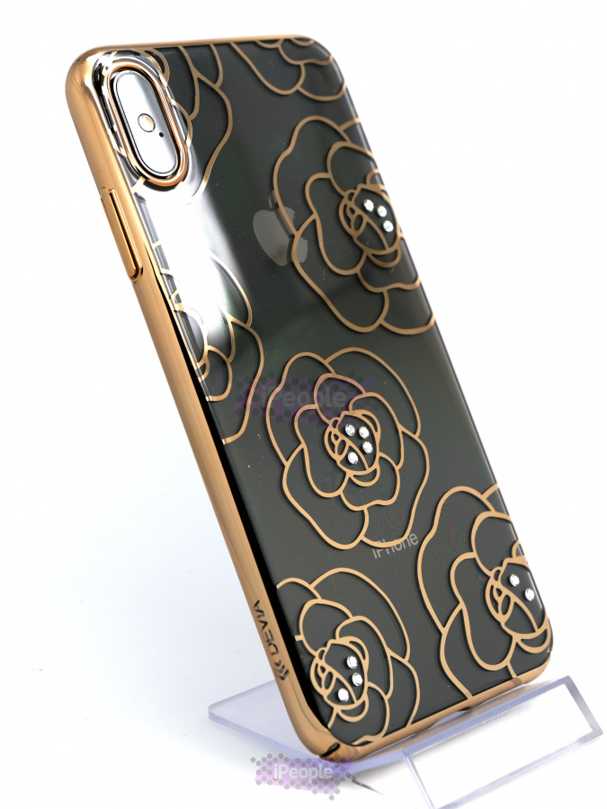 Фото Чехол Devia Camellia Crystal Series Case для iPhone XS Max, Золотой
