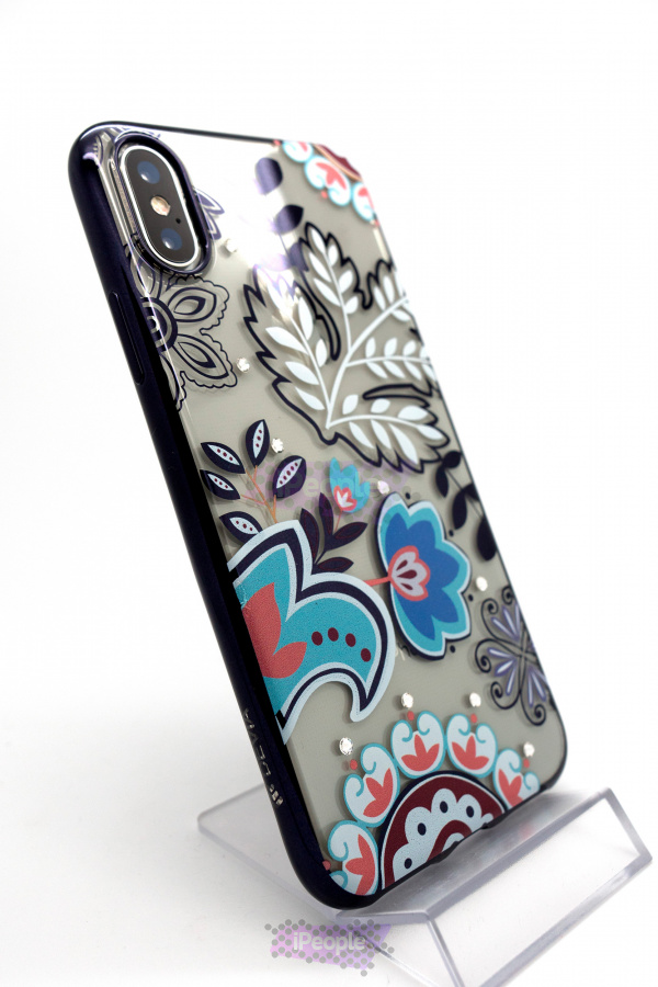 Фото Чехол Devia Crystal Bloosom Soft Case для iPhone X, Чёрный