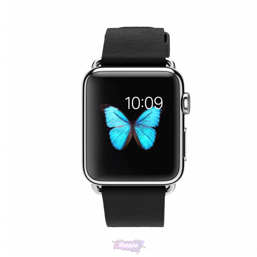 Фото Купить Apple Watch, 38 мм, Stainless Steel Case с черной классической застёжкой (MJ312) по низкой цене в Москве