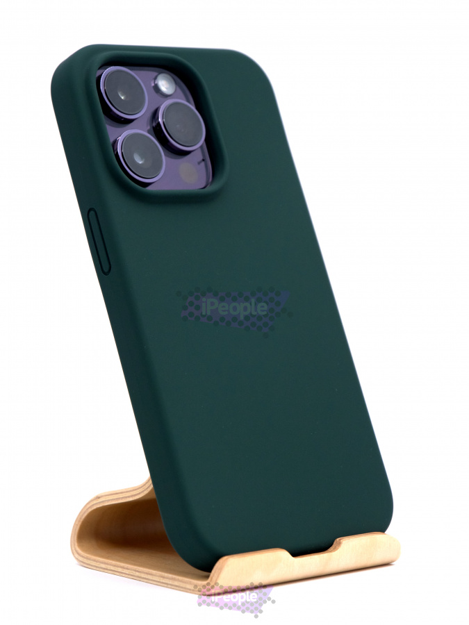 Фото Чехол VLP Silicone case with MagSafe для iPhone 14 Pro, Тёмно-зелёный