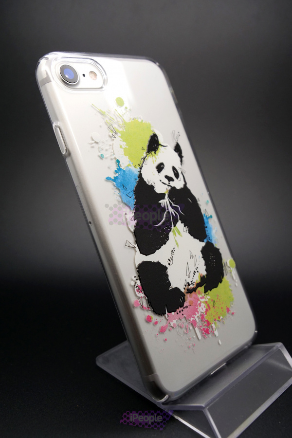 Фото Чехол Deppa ArtCase для iPhone 8 / 7, Animal Панда, Прозрачный