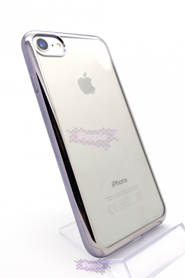 Фото Прозрачный чехол с цветной рамкой для iPhone 8 / 7, Space Gray