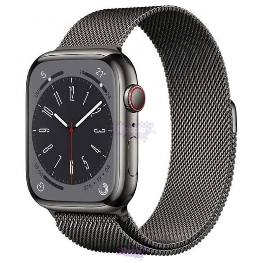 Фото Купить Apple Watch Series 8 <br>45 мм Stainless Steel «Graphite» with Milanese Loop с функцией GPS + Cellular по низкой цене в Москве