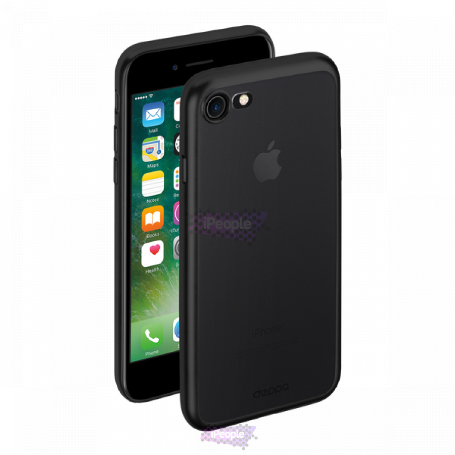 Фото Чехол Deppa Gel+ матовый для Apple iPhone 8 / 7, Чёрный