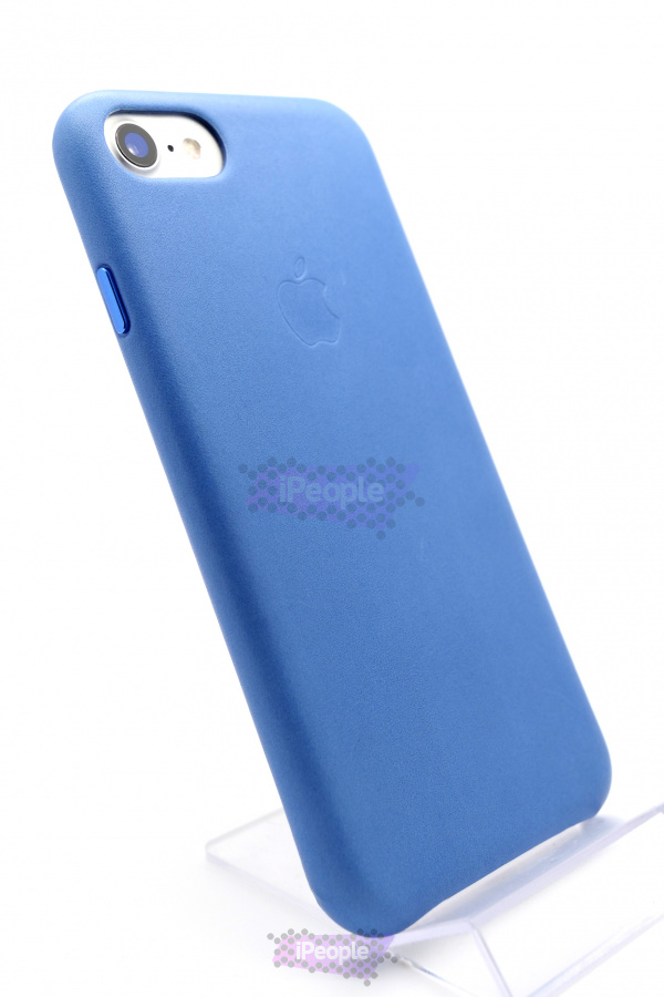 Фото Оригинальный чехол Apple iPhone 8 / 7 Leather Case (MMY42), Sea Blue, Синий