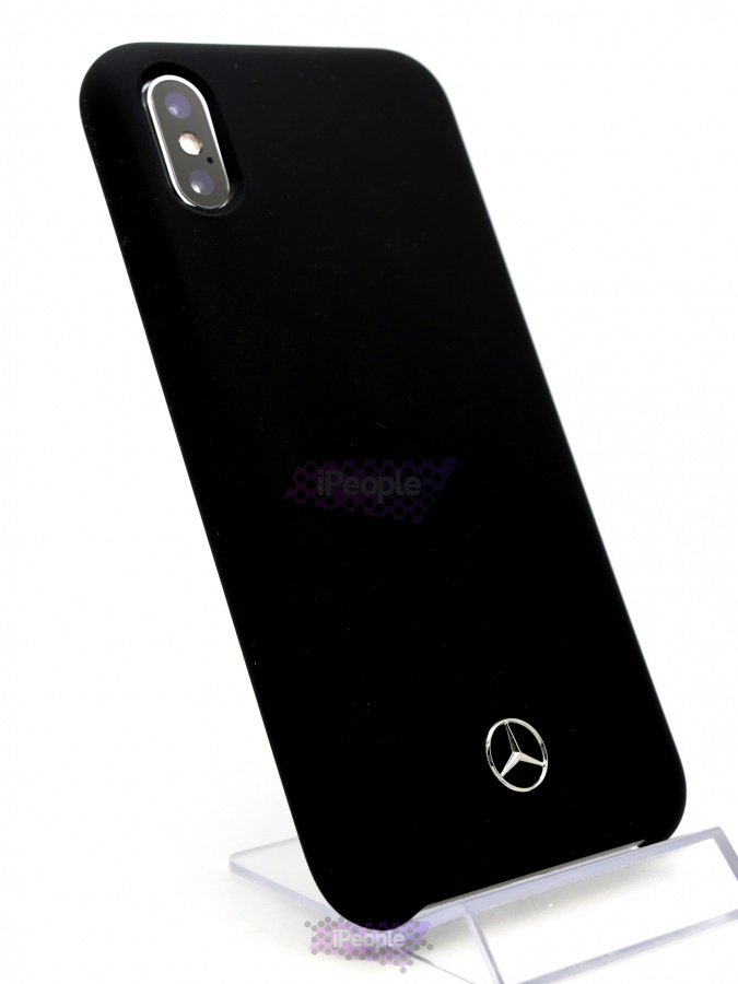 Фото Чехол Mercedes силиконовый Soft Touch для iPhone XS / X, Чёрный