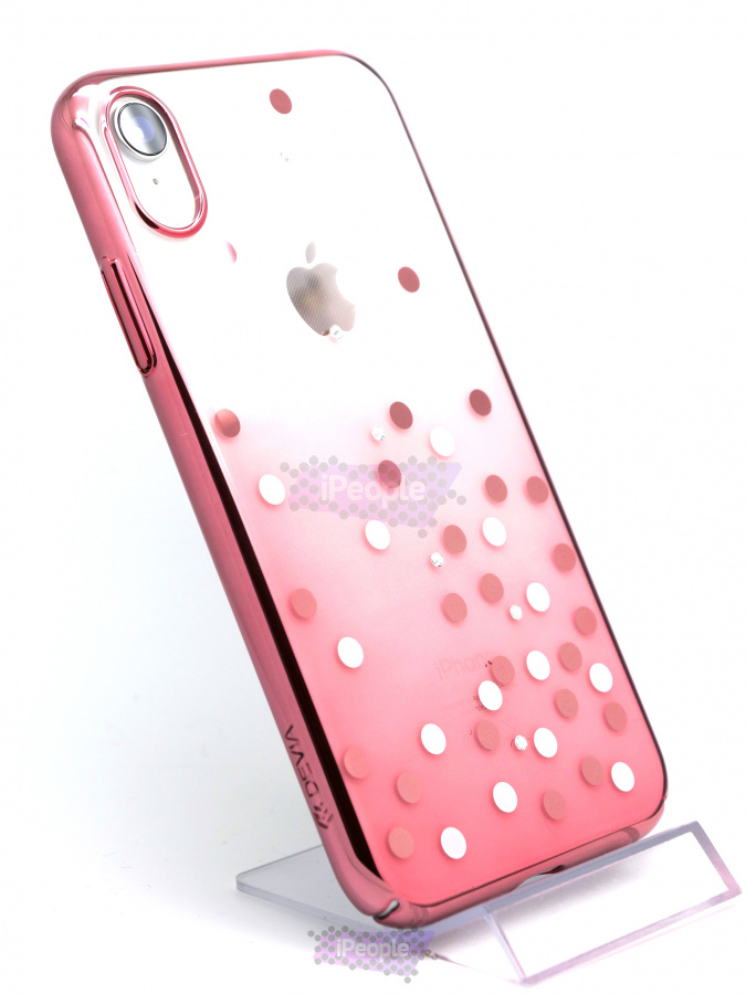 Фото Чехол Deiva Polka Crystal Series для iPhone XR, Rose Gold