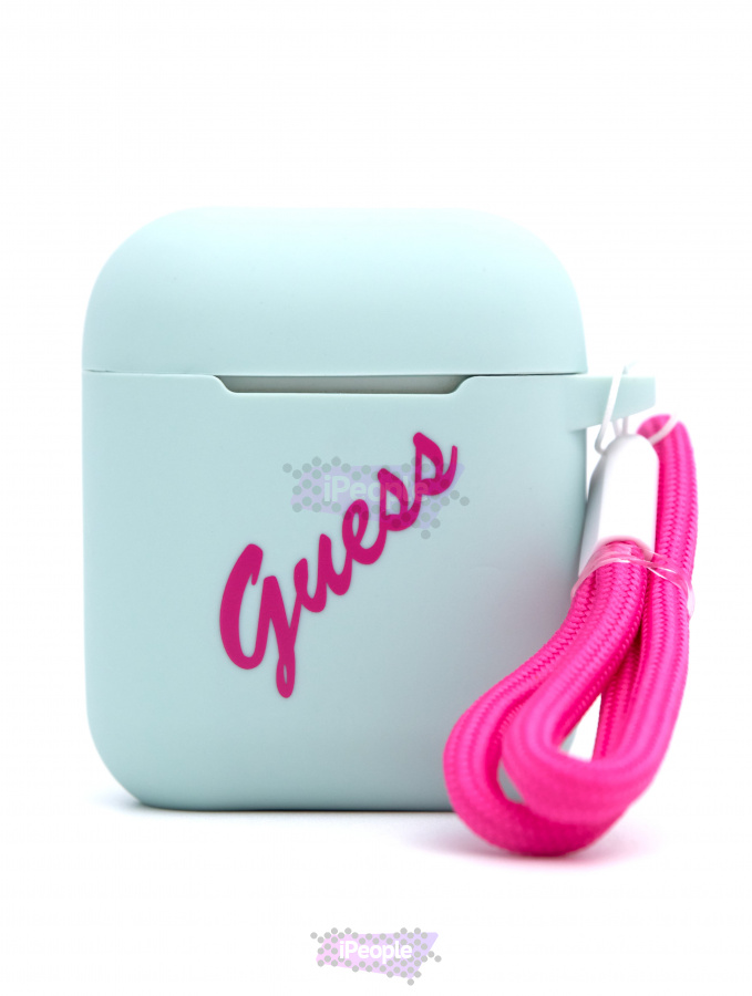 Фото Чехол Guess Silicone для AirPods 1/2, Голубой