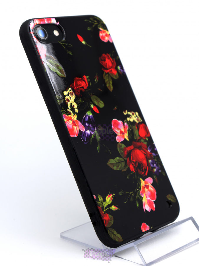 Фото Чехол с принтом + Popsocket для iPhone 8 / 7, Чёрный