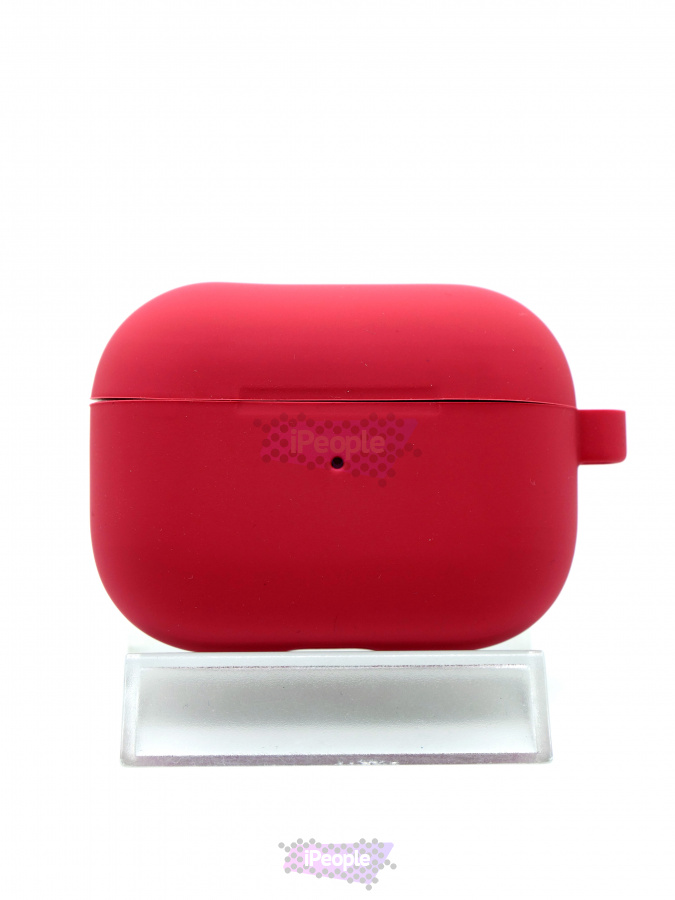 Фото Чехол AirPods Pro Silicon Case с карабином, Hidoscus, Красный