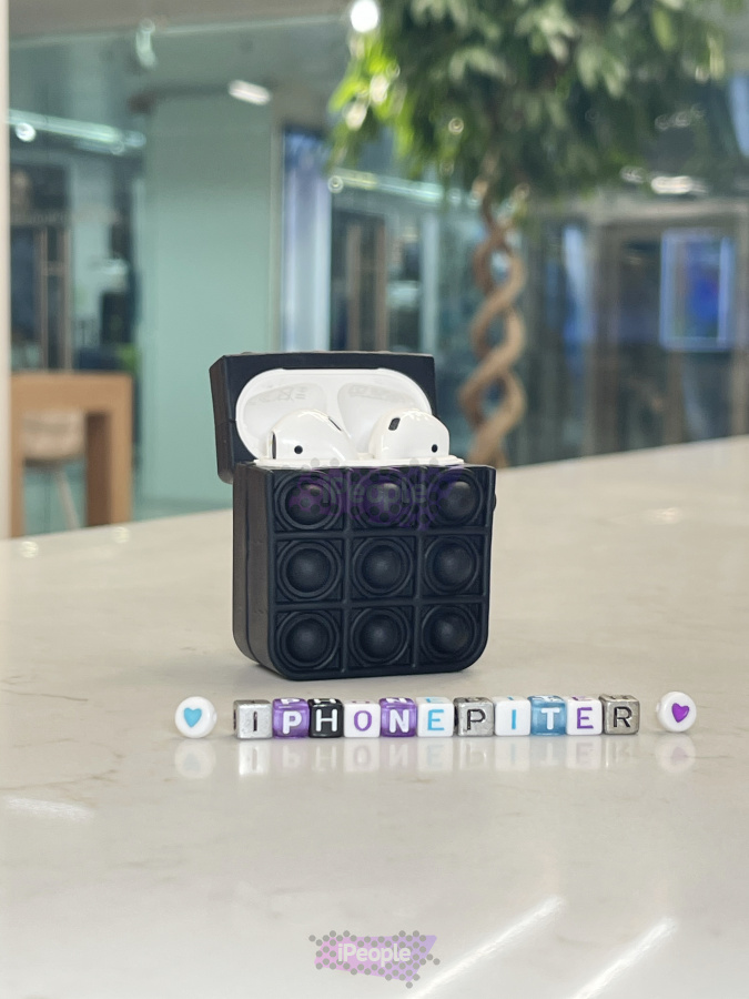 Фото Чехол POP IT для AirPods 2, Чёрный