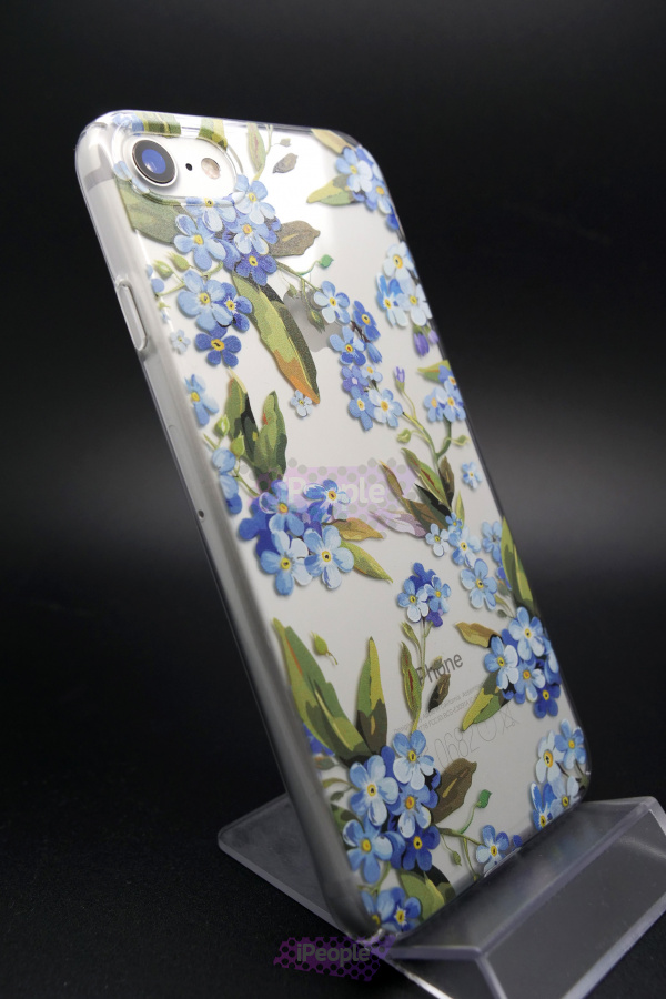 Фото Чехол Deppa ArtCase для iPhone 8 / 7, Flowers Незабудка, Прозрачный