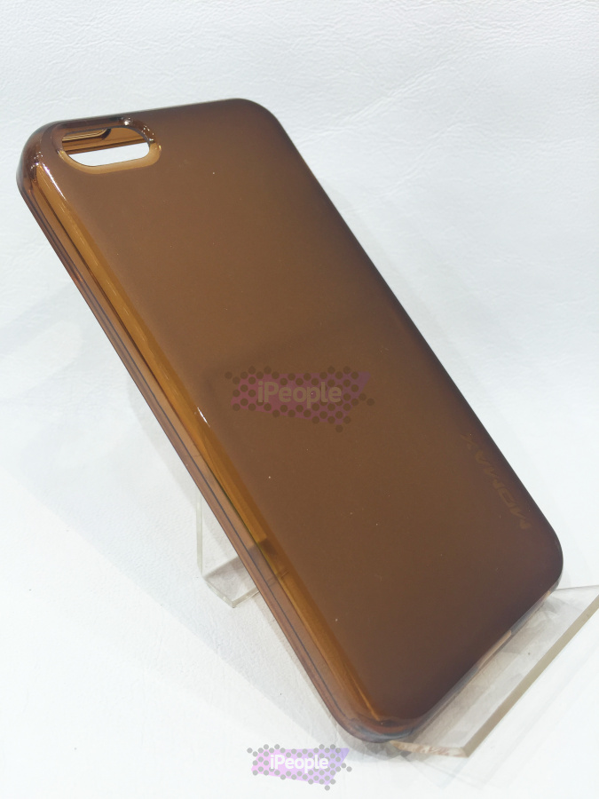 Фото Силиконовый чехол на iPhone 5C Momax Clear Twist Hello, Тёмно-коричневый