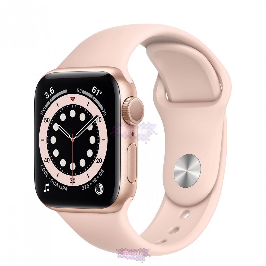 Фото Купить Apple Watch Series 6 (MG123) <br>40 мм, корпус из алюминия золотого цвета, спортивный ремешок по низкой цене в Москве