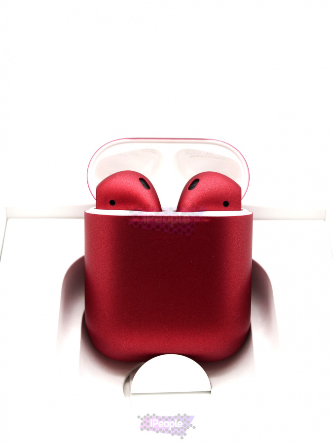 Фото Купить Беспроводные наушники Apple AirPods 2 (Тёмно-бордовый) по низкой цене в Москве